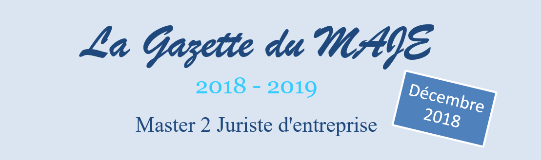 Gazette du MAJE n°11 – Décembre 2018
